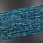 Natural Apatite 5mm Rounded Beads Faceted Energy Prism Double Terminated Points 15.5" Strand