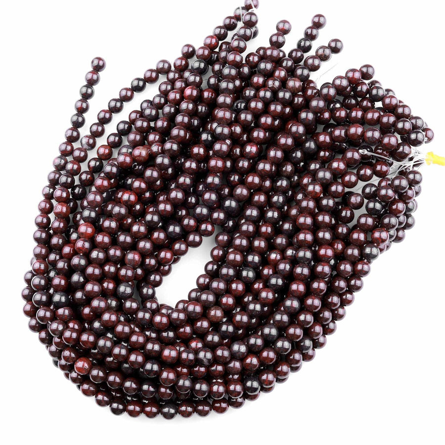 Natural Red Tiger Iron 4mm 6mm  8mm 10mm Round Beads 15.5" Strand