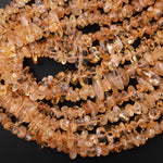 Natural Citrine Freeform Chip Pebble Nugget Beads Gemstone 15.5" Strand