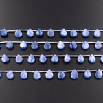 Natural Blue Kyanite Teardrop Beads 9x7mm Good for Earrings 15.5" Strand