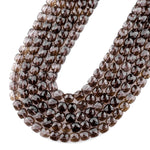 AAA Natural Smoky Quartz Faceted 6mm 8mm Cube Beads Micro Faceted Laser Diamond Cut 15.5" Strand