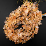Natural Rough Raw Yellow Citrine Beads Nuggets Freeform Teardrop Pear Shape Flower Petal Nuggets Hammered Nugget 15.5" Strand