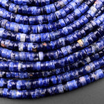 Natural Blue Sodalite 6mm Heishi Rondelle Beads 15.5" Strand