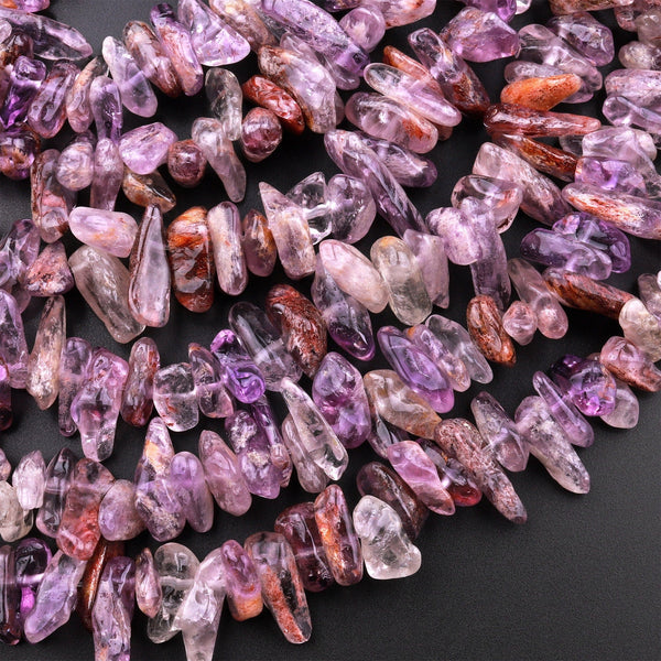 Natural Amethyst Beads Freeform Raw Rough Unpolished Purple