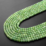 Natural Russian Green Jade Faceted 4mm Cube Square Dice Beads Gemstone 15.5" Strand