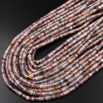 Natural Phantom Quartz 4mm Heishi Rondelle Beads 15.5" Strand
