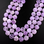 Natural Lilac Purple Amethyst Smooth Coin Beads 14mm 15.5" Strand