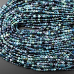 Natural Paraiba Blue Tourmaline Faceted 4mm Coin Beads Gemstone 15.5" Strand