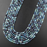 Natural Paraiba Blue Tourmaline Faceted 4mm Coin Beads Gemstone 15.5" Strand