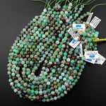 Natural Australian Green Chrysoprase Faceted Round 8mm 10mm Beads Diamond Cut Gemstone Beads 15.5" Strand