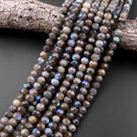 Large Chunky Flashy Natural Dark GoldenGray Labradorite Faceted Rondelle 10mm Beads Strong Flashes 15.5" Strand