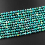 Natural Russian Amazonite Faceted Round Beads 4mm Stunning Natural Blue Green Laser Diamond Cut Gemstone 15.5" Strand