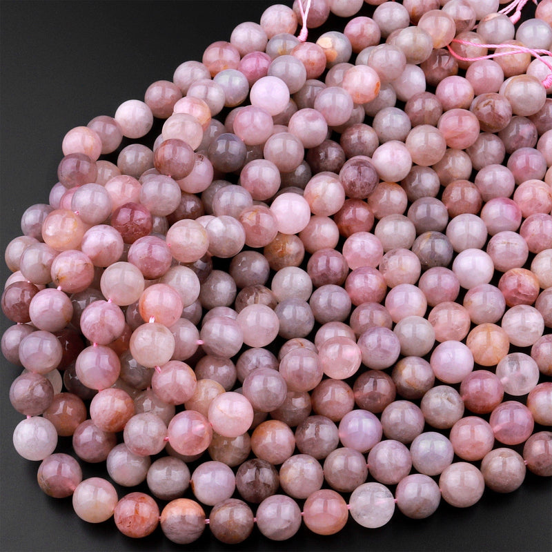Rare Mauve Pink Madagascar Natural Rose Quartz 6mm 8mm 10mm Round Beads 15.5" Strand