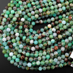 Natural Australian Green Chrysoprase Faceted Round 8mm 10mm Beads Diamond Cut Gemstone Beads 15.5" Strand