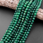 AAA Natural Green Mica Muscovite in Fuchsite 4mm 6mm 8mm 10mm Round Beads Gemstone 15.5" Strand