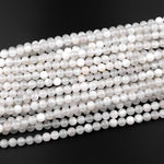 Natural Creamy White Moonstone 6mm 8mm 10mm Round Beads 15.5" Strand