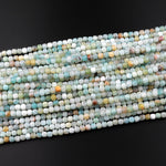 Natural Amazonite Faceted 4mm Cube Dice Square Beads Micro Faceted Laser Diamond Cut 15.5" Strand