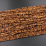 Natural Tiger's Eye 4mm 6mm Heishi Beads 15.5" Strand