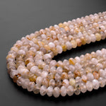 Natural Golden Rutilated Quartz  6mm 8mm Faceted Rondelle Beads 15.5" Strand