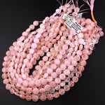 Natural Peach Pink Morganite 12mm Coin Beads Aka Pink Beryl Aquamarine Gemstone 15.5" Strand