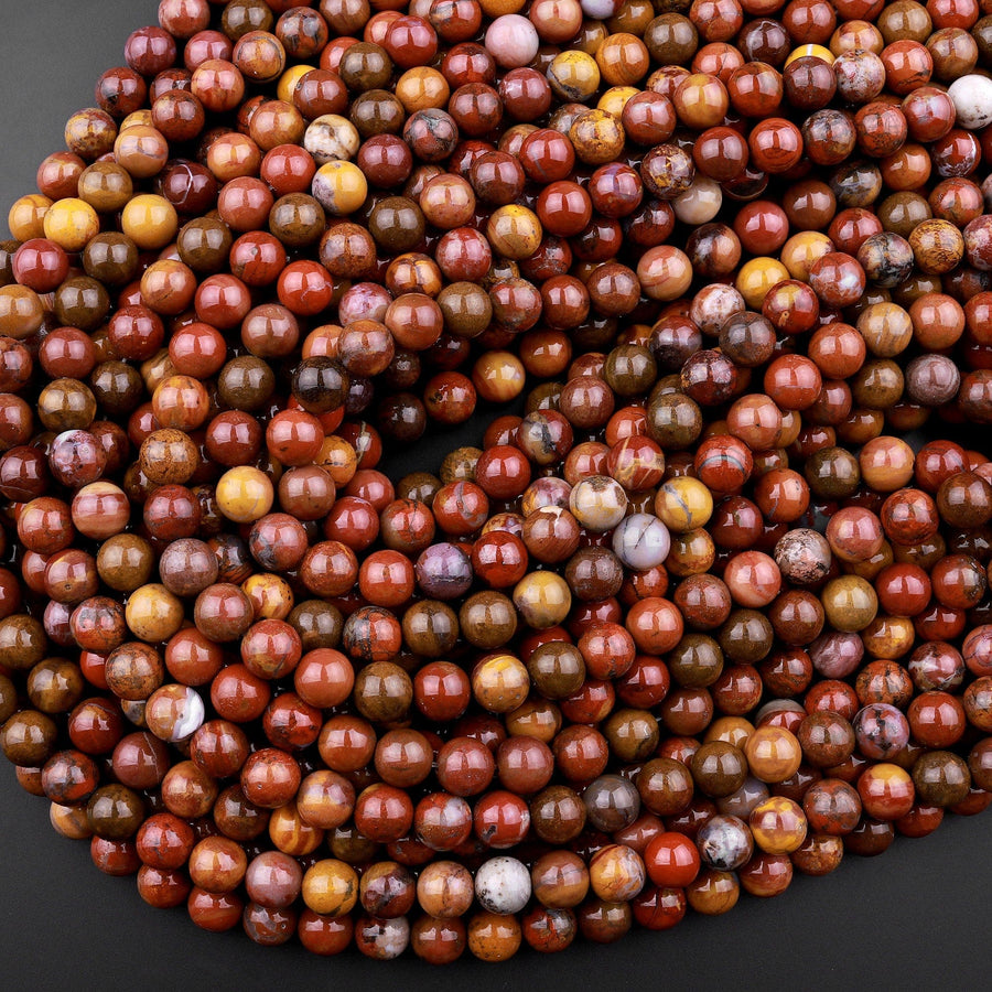 Natural Moroccan Seam Agate Beads 6mm 8mm 10mm Round Beads 15.5" Strand