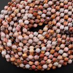 Rare Natural Hidden Valley Jasper (Idaho) 8mm Prism Rounded Point Beads 15.5" Strand