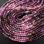 Genuine Natural Mauve Purple Pink Ruby Gemstone Faceted 5mm 6mm Round Beads 15.5" Strand
