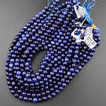 AAA Natural Blue Sodalite 6mm 8mm Round Beads 15.5" Strand