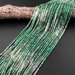 Natural Green Chalcedony 4mm Heishi Rondelle Beads 15.5" Strand