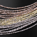 1 Full Strand Gray Diamond Nuggets- , Rough Diamond Beads, Raw Diamond  Chips Beads 2mm-4mm 18inch long strand SB933