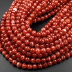 Natural Red Agate 3mm 6mm 8mm 10mm 12mm Round Beads 15.5" Strand