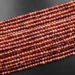 Natural Orange Hessonite Garnet Faceted 6mm Rondelle Beads 15.5" Strand