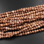 Tibetan Agate 6mm 8mm 10mm Round Beads Dzi Agate Brown Etched Line Matte Mala Antique Boho Beads 15.5" Strand