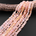 Natural Orange Peach Pink Morganite 10mm Square Cusion Beads Aka Pink Beryl Aquamarine Gemstone 15.5" Strand