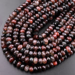 Natural Cat's Eye Sillimanite 7mm 8mm Faceted Rondelle Beads 15.5" Strand