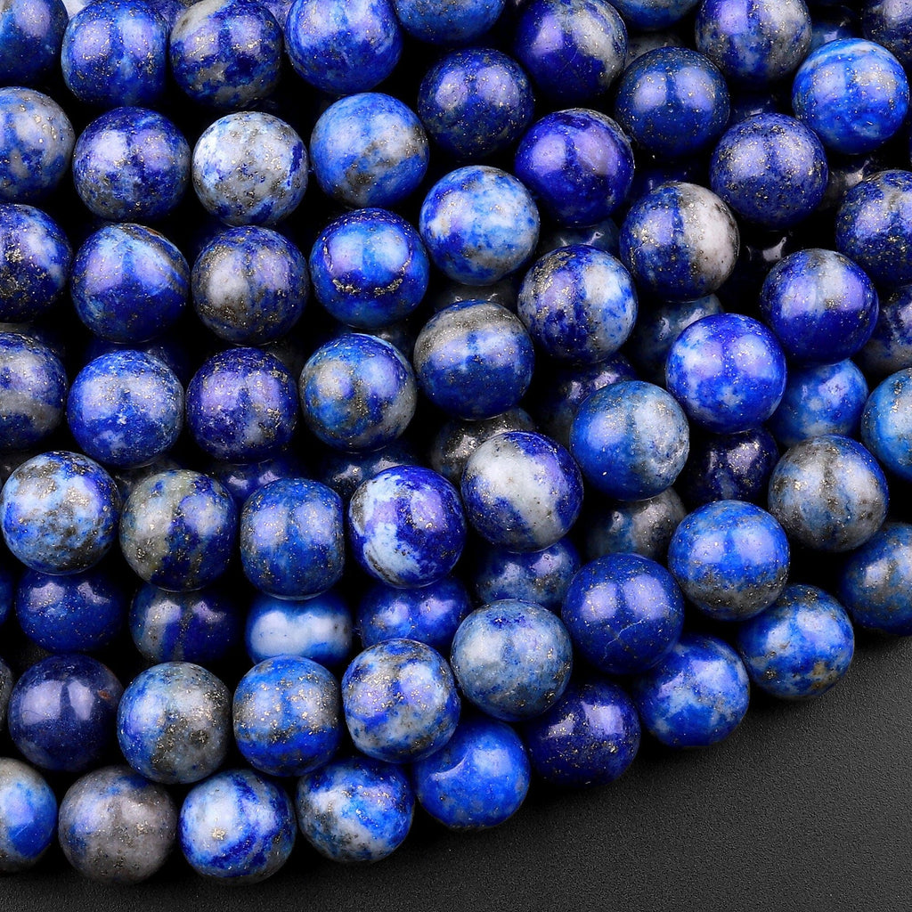 Natural Blue Lapis 4mm 6mm 8mm 10mm Round Beads 15.5" Strand