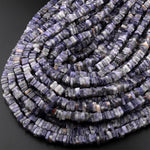 Natural Iolite 6mm Thin Square Heishi Disc Beads 15.5" Strand