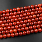 Tibetan Red Fire Agate 6mm 8mm 10mm Round Beads 15.5" Strand
