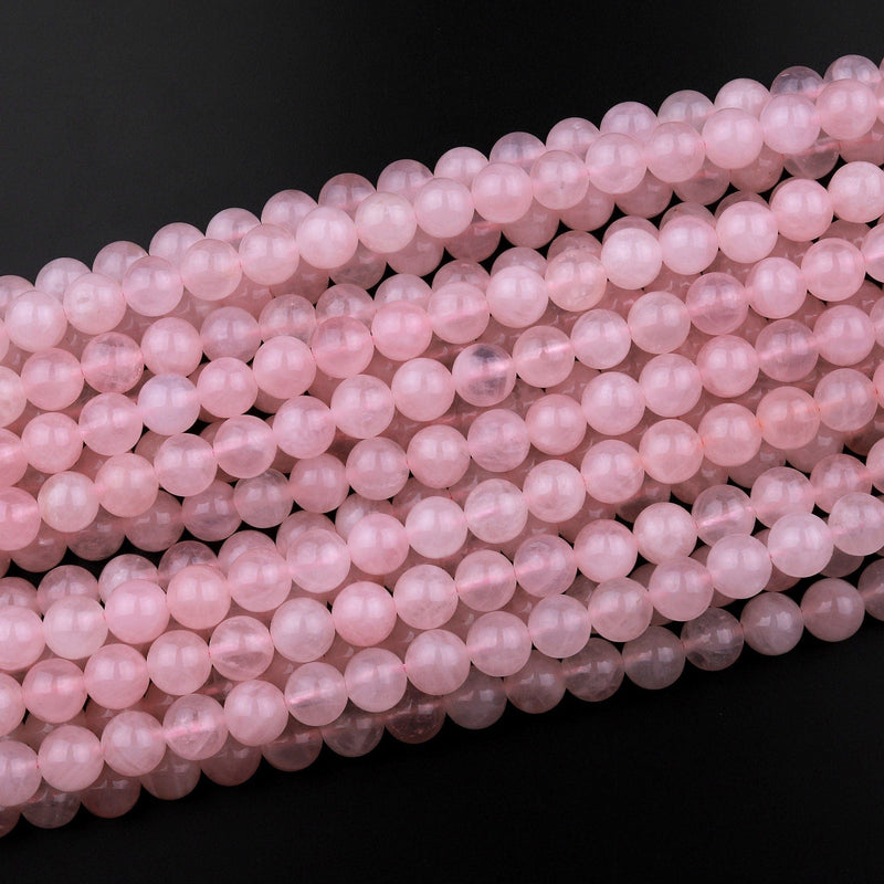 Natural Cotton Rock Quartz Beads 4 6 8 10 12mm Crystal Beads Wholesale –  Rosebeading Official