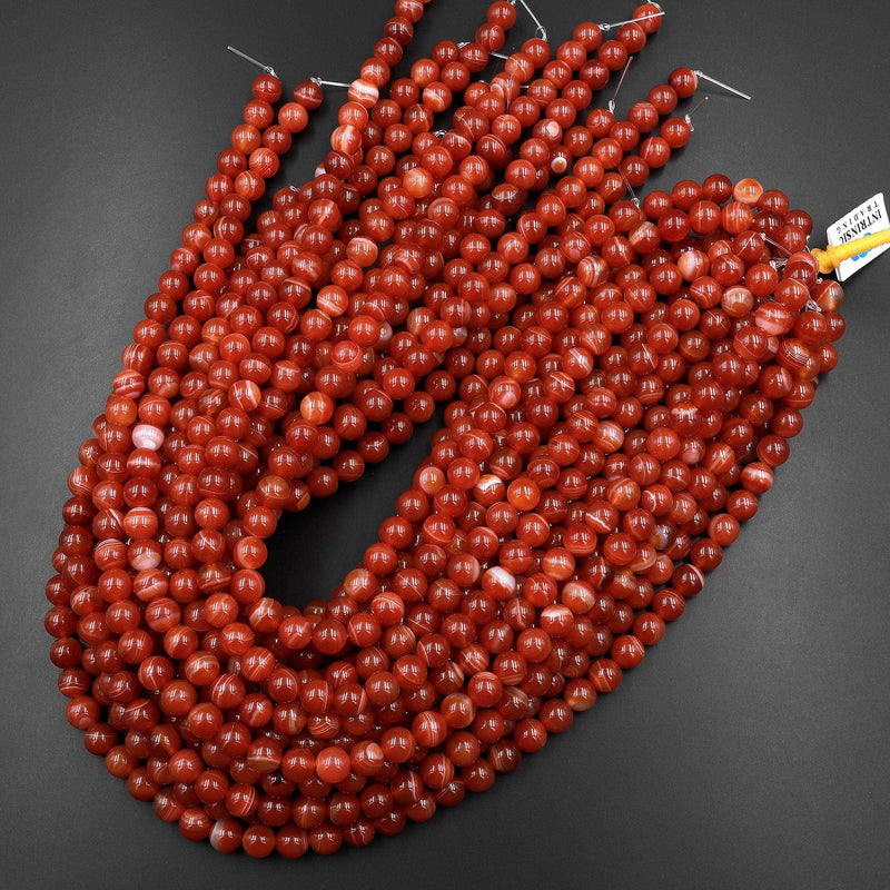 Large Hole Beads, Red Agate, Carnelian, Rondelle, 8x14mm, Priced 10 Pieces  / Pkg