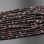 Natural Brown Black Tibetan Agate Beads 6mm 8mm Rondelle 15.5" Strand