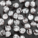 AAA Large Keishi Pearl Pendant Genuine 100% Natural Freshwater Pearl Drilled Focal Petal Drop Bead Super Iridescent