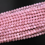 AAA Natural Morganite Beads Smooth 6mm 8mm 10mm 12mm 14mm Round Beads Pink Beryl Aquamarine Gemstone 15.5" Strand