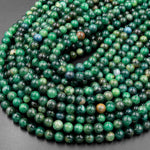 Natural Green Mica Muscovite in Fuchsite 4mm 6mm 8mm 10mm Round Beads Gemstone 15.5" Strand