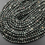 Natural Green Seraphinite Faceted Round Beads 3mm 4mm 6mm Gemstone From Russia 15.5" Strand