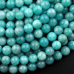 AAA Natural Russian Amazonite Beads 8mm 10mm Round Beads Sea Blue Gemstone Beads 15.5" Strand