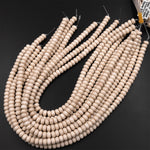 Natural Fossil Jasper Aka River Stone 6mm 8mm Smooth Rondelle Beads 15.5" Strand