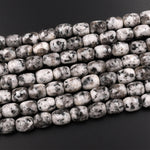 Natural Luna Pearl Granite Tube Cylinder Barrel Beads 15.5" Strand