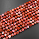 Extremely Rare! AAA Natural Moroccan Red Banded Agate 8mm 9mm 10mm 12mm 14mm Round Bead 15.5" Strand