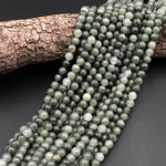 Natural Green Phantom Quartz 6mm Round Beads 15.5" Strand